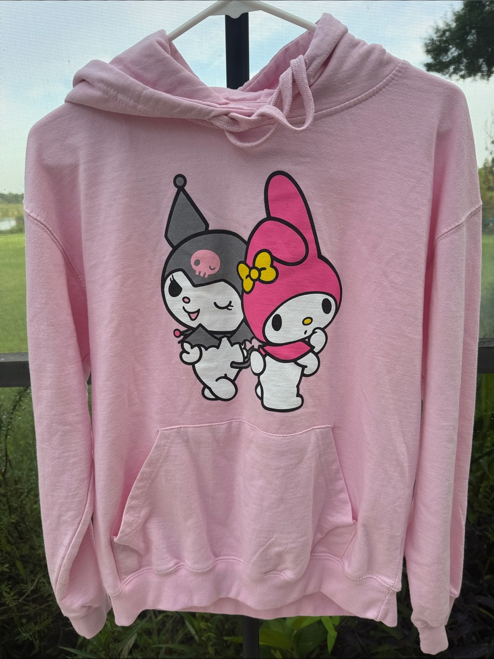 Sanrio Pink My Melody & Kuromi Graphic Hoodie